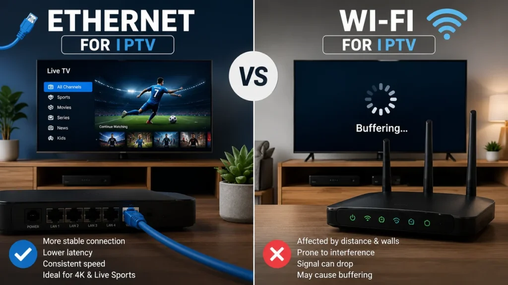 Ethernet vs Wi-Fi for IPTV streaming in South Africa