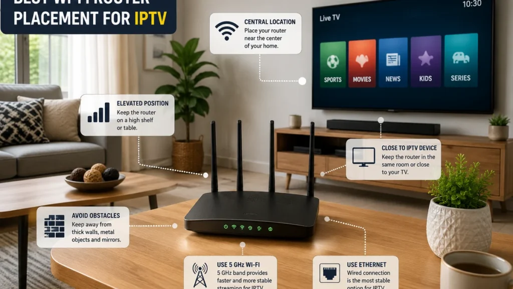 Best Wi-Fi router placement for IPTV in South Africa