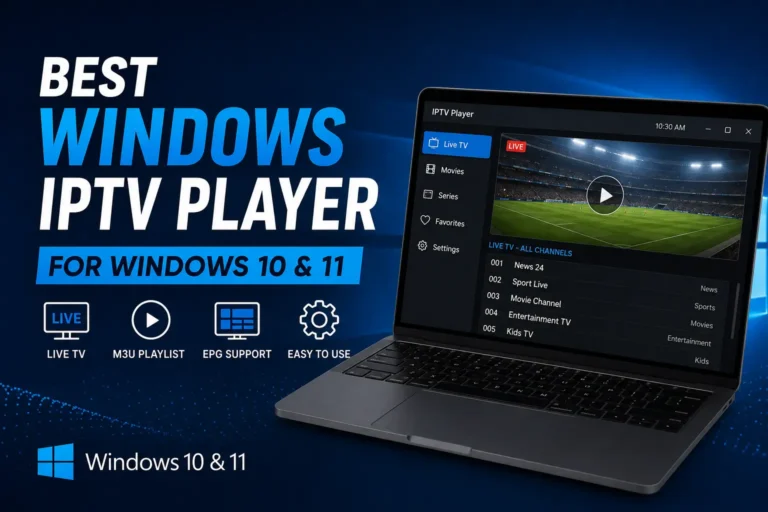 Windows IPTV Player for watching IPTV on Windows 10 and Windows 11