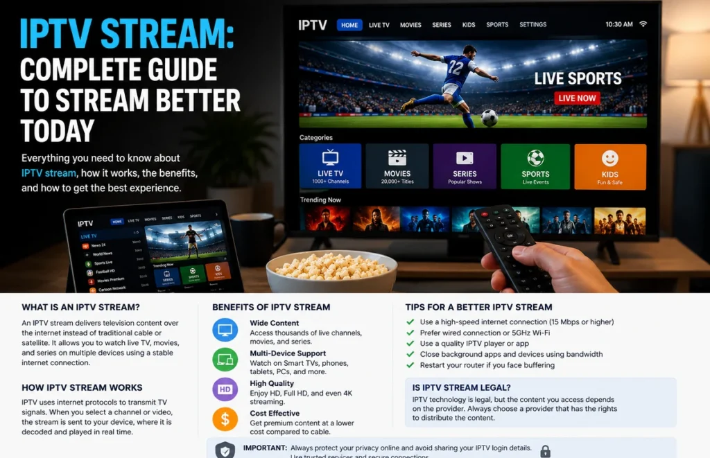 IPTV stream setup on Smart TV and tablet in South Africa