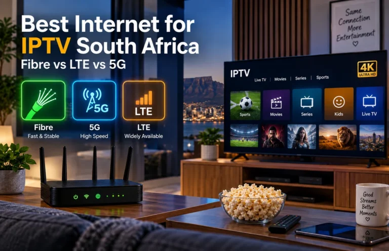 Best internet for IPTV South Africa comparing fibre, LTE and 5G for Smart TV streaming